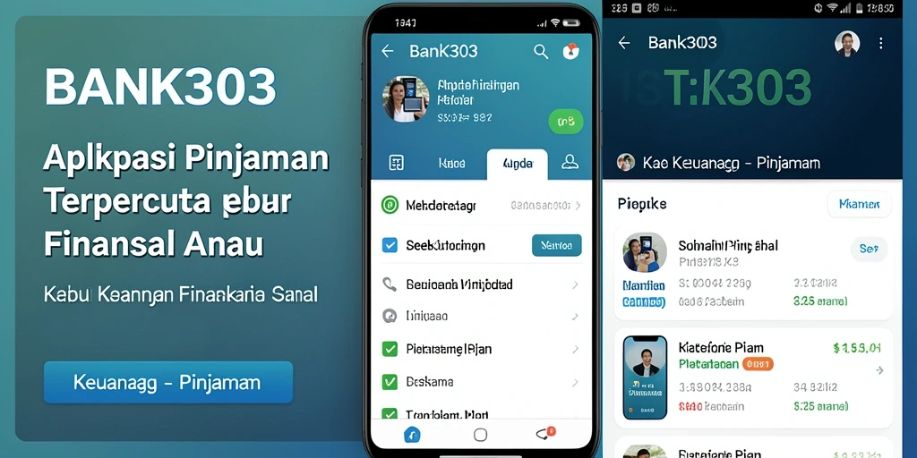 Antarmuka pengguna aplikasi BANK303 yang intuitif dan responsif.