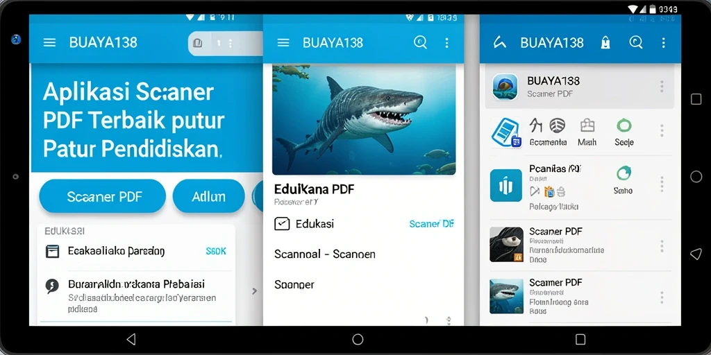 Antarmuka pengguna BUAYA138 yang sederhana untuk pemindaian PDF.