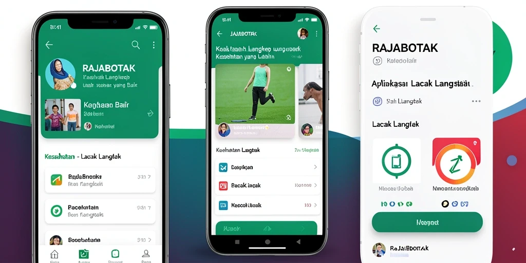 Antarmuka pengguna aplikasi Lacak Langkah RAJABOTAK yang intuitif.