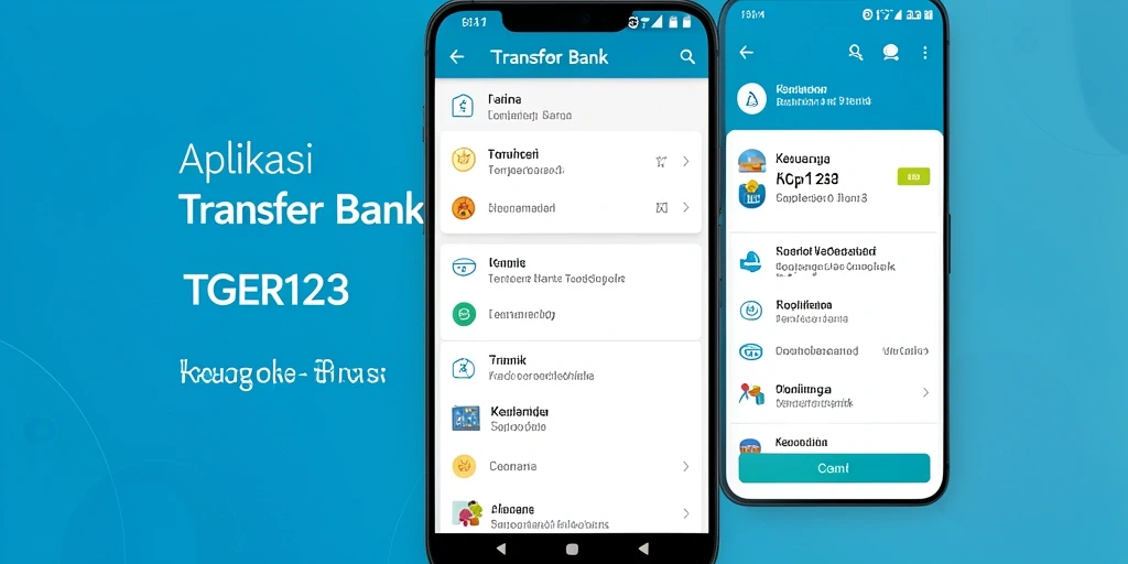 Antarmuka TGER123 yang sederhana dan mudah digunakan untuk Transfer Bank.