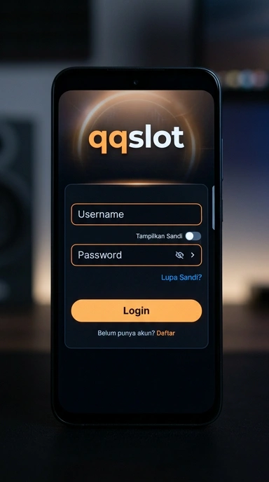 Tampilan halaman login qqslot